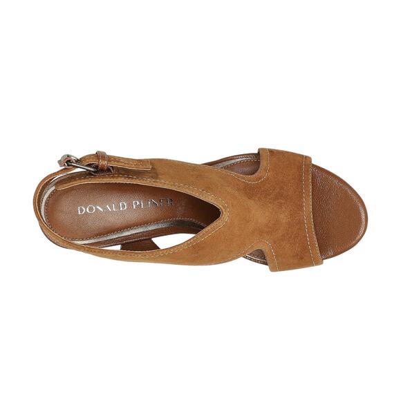 Donald Pliner NWOT Suede Wedge Sandal Heel - Picture 3 of 7